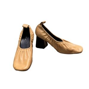 Celine Paris Soft Ballerina Leather Heels Beige Size 37.5
